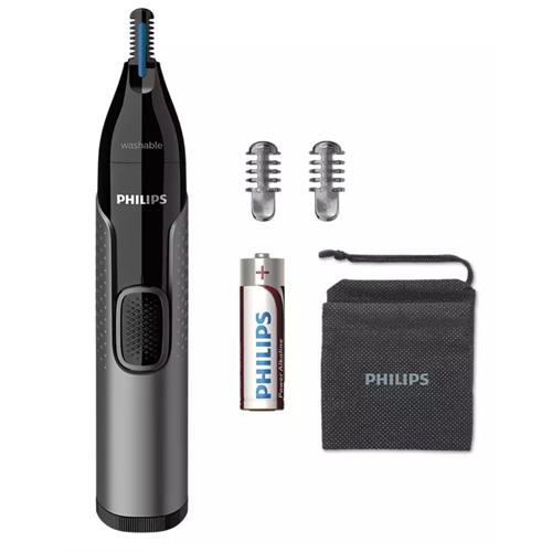 APARADOR DE NARIZ PHILIPS NT3650_16 ( Pilha - Cinzento - Apare pelos do nariz, orelhas e sobranc... )