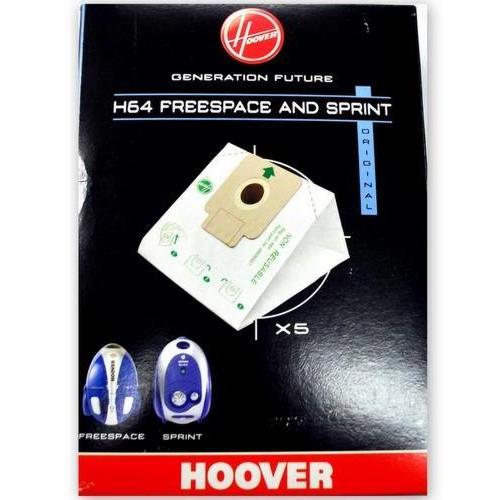 SACO ASPIRADOR HOOVER (5)-SPRINT_FREE_F-H64( 5 sacos de 3 camadas para aspiradores FREESPACE e SPRINT )