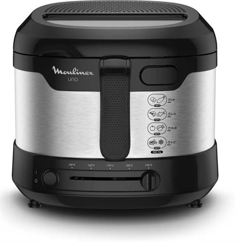 FRITADEIRA MOULINEX AF215D10( 1600 W - 1,8 Litros - Aço inoxidável _ Preto )