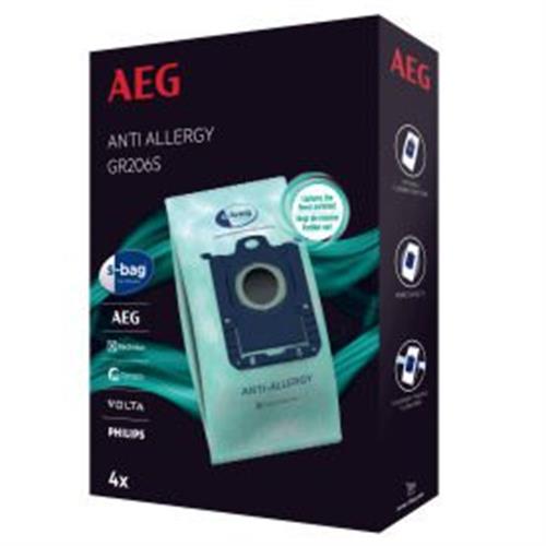 SACO DE ASPIRADOR AEG GR206S 4 UNIDADES( 4 - Fecho automático higiénico - Enchimento otimizado - Material de elevada qualidade )