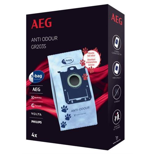 SACO DE ASPIRADOR AEG GR203SGR203S( 4 - Fecho automático higiénico - Enchimento otimizado - Material de elevada qualidade )