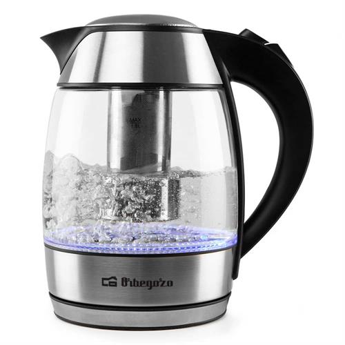 JARRO ELÉTRICO ORBEGOZO KT6040( 2200 W - 1,8 Litros - Inox _ Vidro )