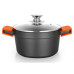 CAÇAROLA ORBEGOZO CDH3020( 20 cm - 4,5 Litros - Preto )( 20 cm - 4,5 Litros - Preto )