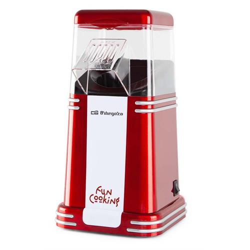 MÁQUINA PIPOCAS ORBEGOZO PA4350 ( 1200 W - Branco _ Vermelho - Funcionamento rápido em apenas... )