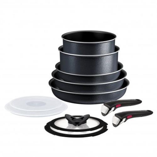 SET TEFAL 11 PEÇAS L7239323 ( Interior antiaderente Titanium - Exterior antiaderente - Pr... )