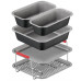 SET TEFAL 5 PEÇAS P_AIRFRYER J702S504 ( Silver - 2 formas para bolos - Forma quadrada - Bandeja per... ) ( Silver - 2 formas para bolos - Forma quadrada - Bandeja per... )