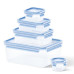 SET TEFAL 5xCAIXA HERMETICA-K3029012 ( 3,7 + 1 + 0,55 + 0,25 + 0,15 Litros - Plástico _ Azul - Sis... )