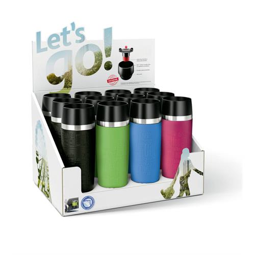 SET 12 COPOS TEFAL K3089114 ( 0,36 Litros - Inox _ Rosa _ Preto _ Lima _ Azul - Mantém o ... )
