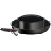 SET FRIGIDEIRA+ CAÇAROLA+ PEGA TEFAL L7639443( 28 + 20 cm - Revestimento antiaderente em Titanium - Preto )