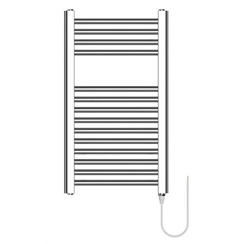 AQUECEDOR TOALHEIRO HAEGER SINGLE CHROME ( 150 W - Branco - Botão ligar _ desligar - 14 barras de aque... )