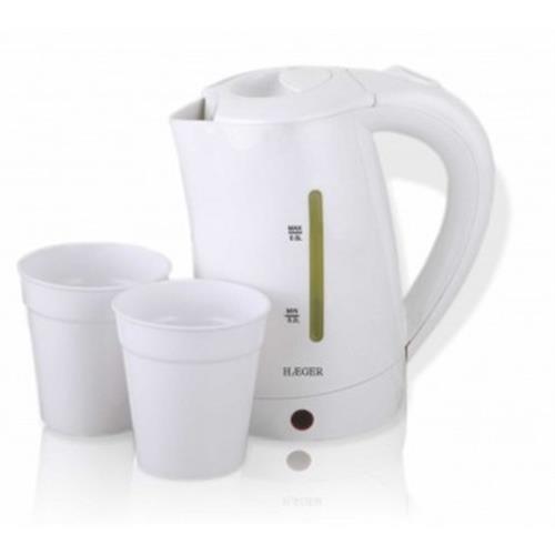 JARRO ELÉTRICO HAEGER TRAVEL( 1100 W - 0,5 Litros - Branco )