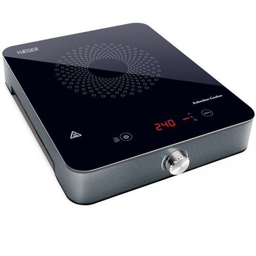PLACA INDUÇÃO PORTÁTIL HAEGER INDUCTION PLUS ( 2000 W - Preto - Ecrã LED com 3 funções - Compatível com qu... )