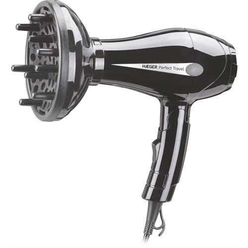 SECADOR DE CABELO HAEGER PERFECTTRAVEL( 750 W - 2 - Preto )