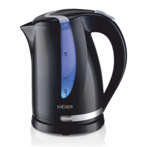 JARRO ELÉTRICO HAEGER BLACKNESS ( 2200 W - Preto - Botão para abertura da tampa - Placa de aq... )