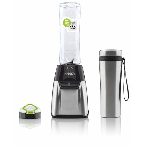 LIQUIDIFICADOR HAEGER MINI SPORTS INOX( 350 W - 0,6 L - Aço inoxidável )