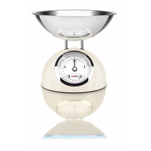 BALANÇA DE COZINHA HAEGER PASTEL CREAM( 5 Kg - 20 gr - Mecânica )