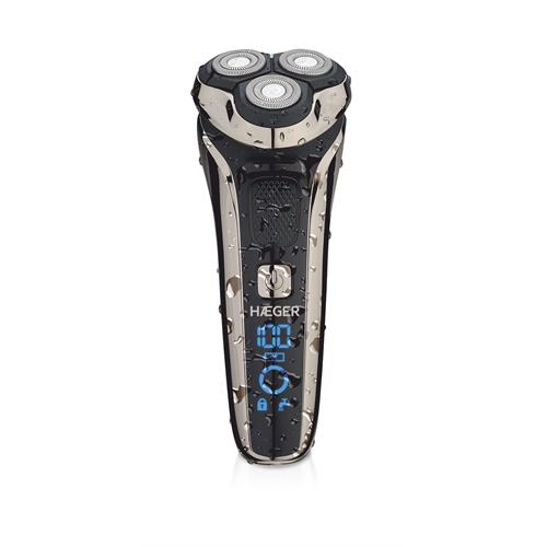 MÁQUINA DE BARBEAR HAEGER GMANULTRA( Recarregável - 90 minutos - Preto _ Silver )