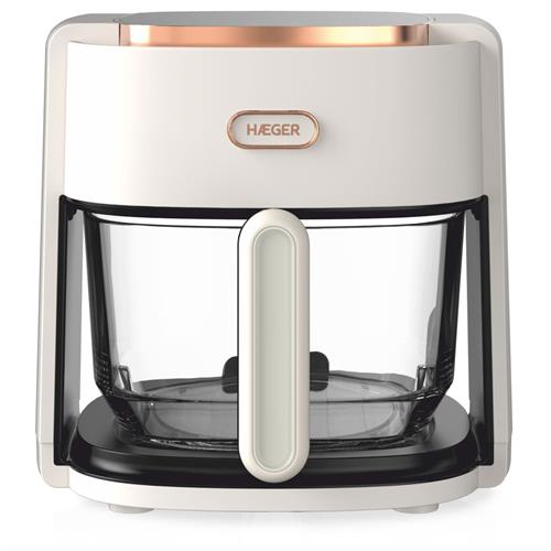 FRITADEIRA SEM ÓLEO HAEGER AIR GLASS DIGITAL( 1200 W - 4,5 Litros - Branco )