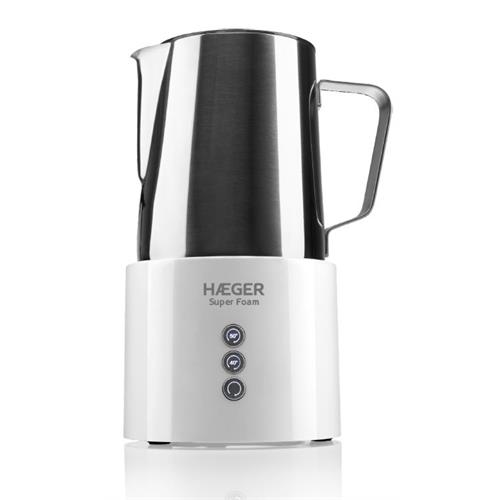 MÁQUINA de ESPUMA de LEITE HAEGER SUPER FOAM( 600 W - Espumar: 250ml _ Aquecer: 550ml - Branco )