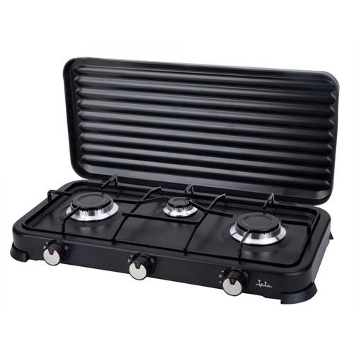 FOGÃO PORTÁTIL JATA JECG2703 ( 3 G - Preto - Pintura epoxi de grande resistência - Tampa ... )