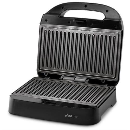 SANDUICHEIRA UFESA THOR( 750 W - Preto - Controlo automático de temperatura - Placas antiaderentes )( 750 W - Preto - Controlo automático de temperatura - Placas antiaderentes )