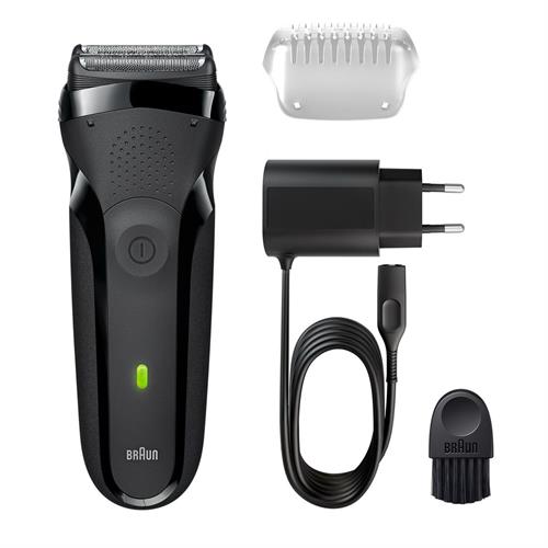 MÁQUINA DE BARBEAR BRAUN SERIES3_300PRET( Recarregável - 20 minutos - 1 hora )
