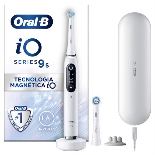 ESCOVA DE DENTES ELÉTRICA ORAL-B iO9s BRANCA ( Recarregável - Branco - Visor Interativo - Tecnologia iO m... )