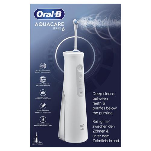 ESCOVA DE DENTES ELÉTRICA BRAUN AQUACARE6PROEXP ( Recarregável - Branco - Tecnologia Oxyjet: a água enriquec... )