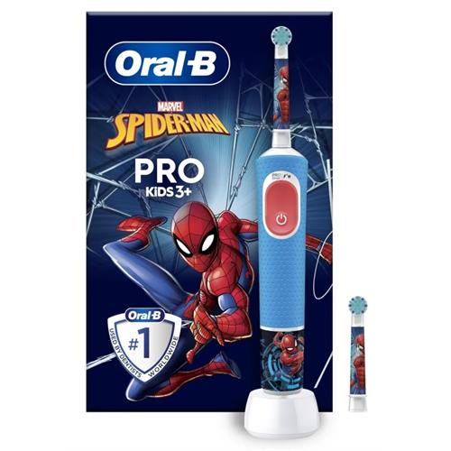 ESCOVA DE DENTES ELÉTRICA BRAUN PRO KIDS SPIDERMAN TRAVEL ( Recarregável - Azul - Temporizador - Proteção das gengivas... )
