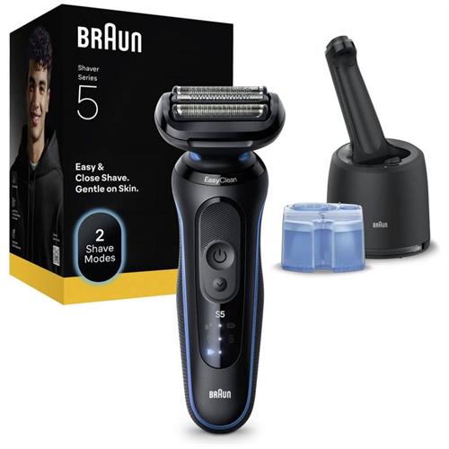 MÁQUINA DE BARBEAR BRAUN S5_52B7000CCBLU( Recarregável - 50 minutos - Preto _ Azul )