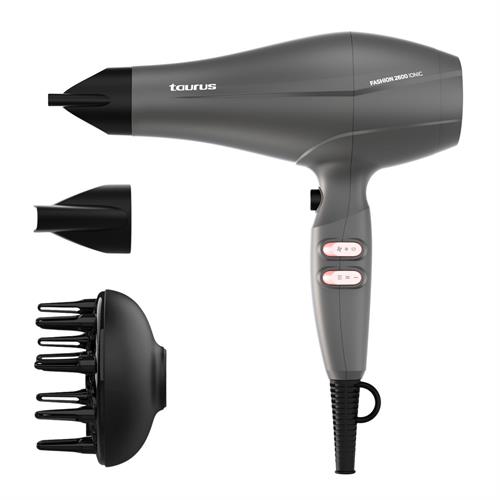 SECADOR DE CABELO TAURUS FASHION2600IONIC ( 2600 W - Silver - Motor DC - Tecnoloigia Ionic Care - 6 com... )