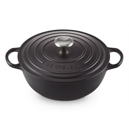 CAÇAROLA LE CREUSET FERRO FUNDIDO MARMITA 26CM NEGROMATE( 26 cm - Ferro fundido esmaltado - 4,1 Litros )