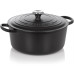 PANELA LE CREUSET 26C NEGROMATE( 26 cm - Ferro fundido esmaltado - 5,3 Litros )