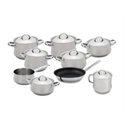 TREM DE COZINHA SILAMPOS LOWCOSTI ( Aço inoxidável (acabamento polido) - Composto por: - Caçaro... )