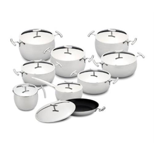 TREM DE COZINHA SILAMPOS YUMI ( Aço inoxidável (acabamento polido) - Composto por: - Caçaro... )