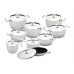 TREM DE COZINHA SILAMPOS YUMI ( Aço inoxidável (acabamento polido) - Composto por: - Caçaro... )