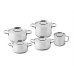 TREM DE COZINHA SILAMPOS CONFORT ( Aço inoxidável (acabamento polido) - Composto por: - Caçaro... )