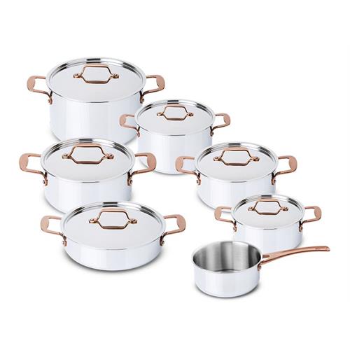 TREM DE COZINHA SILAMPOS SUPREMEESSENCE 7 PEÇAS ( Inox Polido - Composto por: Caçarola 24 cm - Caçarola com a... )