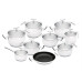 TREM DE COZINHA SILAMPOS YUMIGLASS ( Inox - Composto por: Caçarola com asas de 16 cm - Caçarola ... )