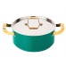 CAÇAROLA SILAMPOS 12MGO1024 ( 24 cm - Verde - Tecnologia Impact Disc Plus - Asas em doura... )