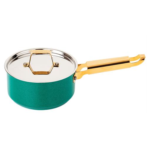 CAÇAROLA C CABO SILAMPOS 12MGO1116 ( 16 cm - Verde - Tecnologia Impact Disc Plus - Cabo em doura... )