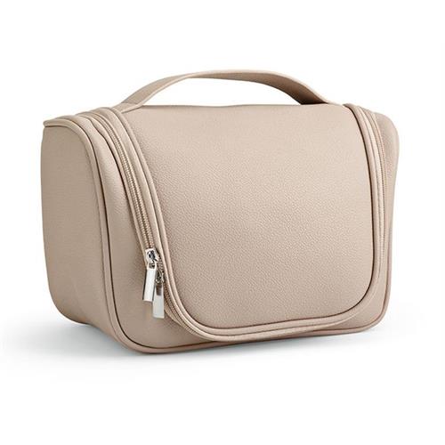 NECESSAIRE DE PELE RECICLADA SHANGHAI BEJE( 1 - Até 3 anos, de acordo com a Legislação em vigor - Bege )